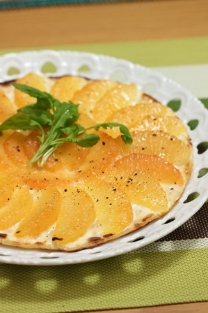 グレープフルーツのピザ