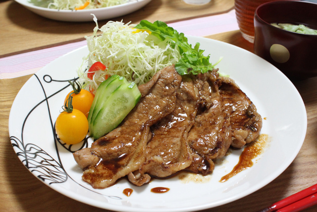 たかシェフのおうちごはん。-生姜焼き　　たかシェフ