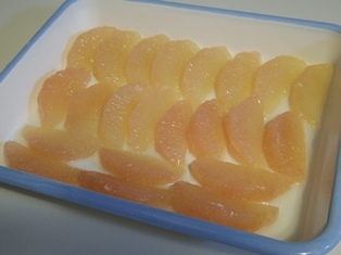 グレープフルーツのピザ