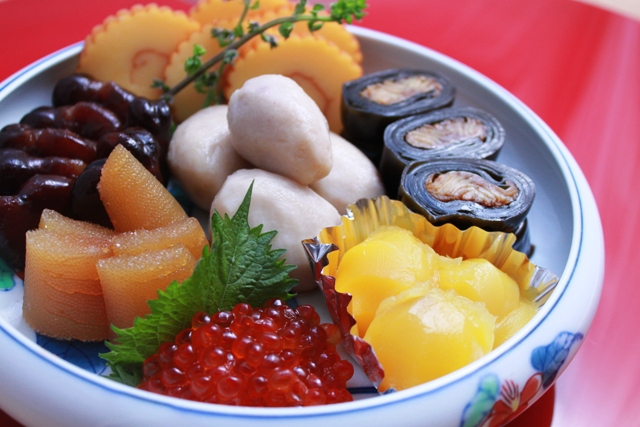 元旦の日の晩御飯。～ちょっとお節とお雑煮～