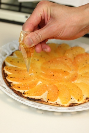 グレープフルーツのピザ