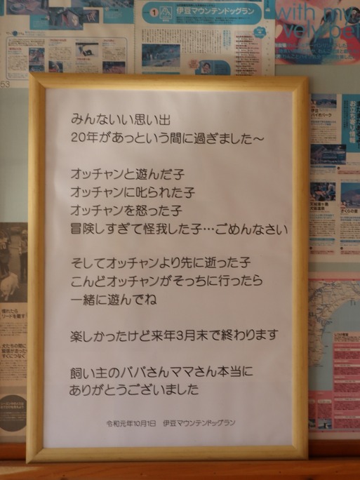 【日記】伊豆にいった理由・・・　　～マウンテンドッグランを購入したい妄想～