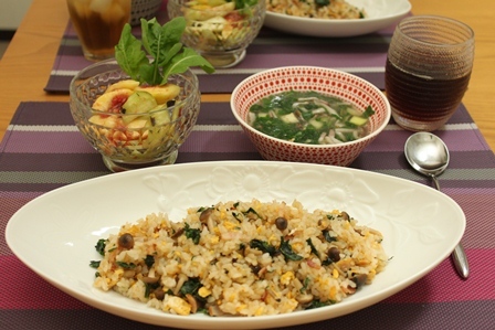 ■モロヘイヤのチャーハン