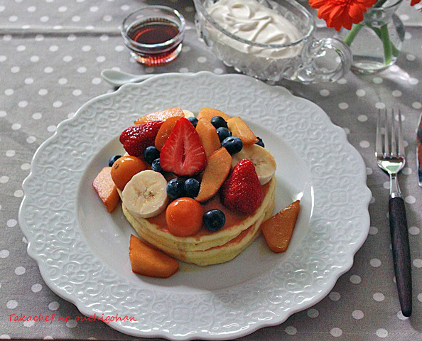 たかシェフのおうちごはん。-パンケーキ　カエラ