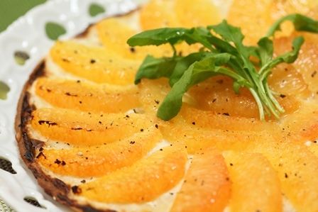 グレープフルーツのピザ