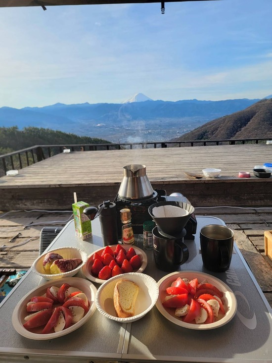 ほったらかしキャンプ場の朝