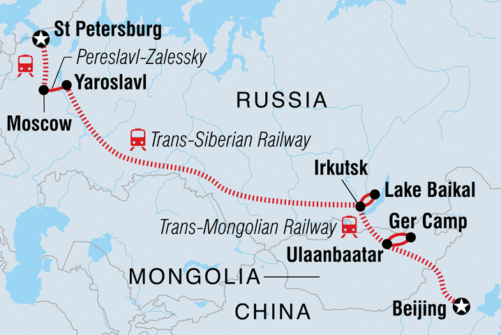 Transsibirische Eisenbahnstange
