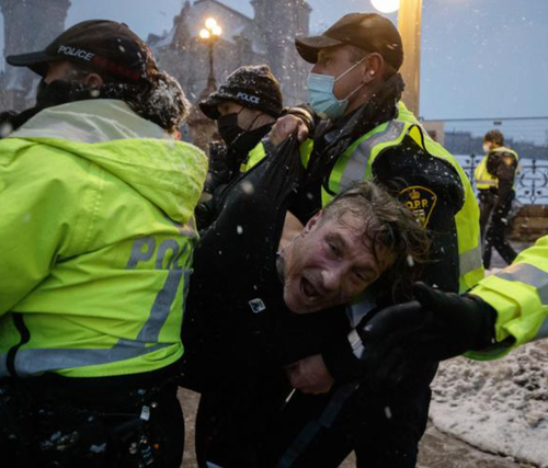 Ottawa-police-arresting-peaceful-truckers