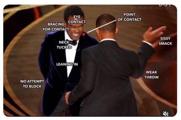 gefälschte Ohrfeige