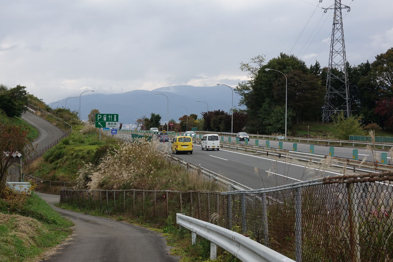 中央道 諏訪湖saあたりの側道から 高速道路の側道から From The Sokudo Of Highway