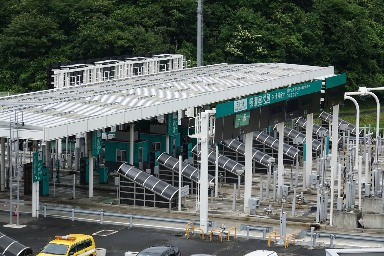 三陸道 鳴瀬奥松島本線料金所の側道から 高速道路の側道から From The Sokudo Of Highway