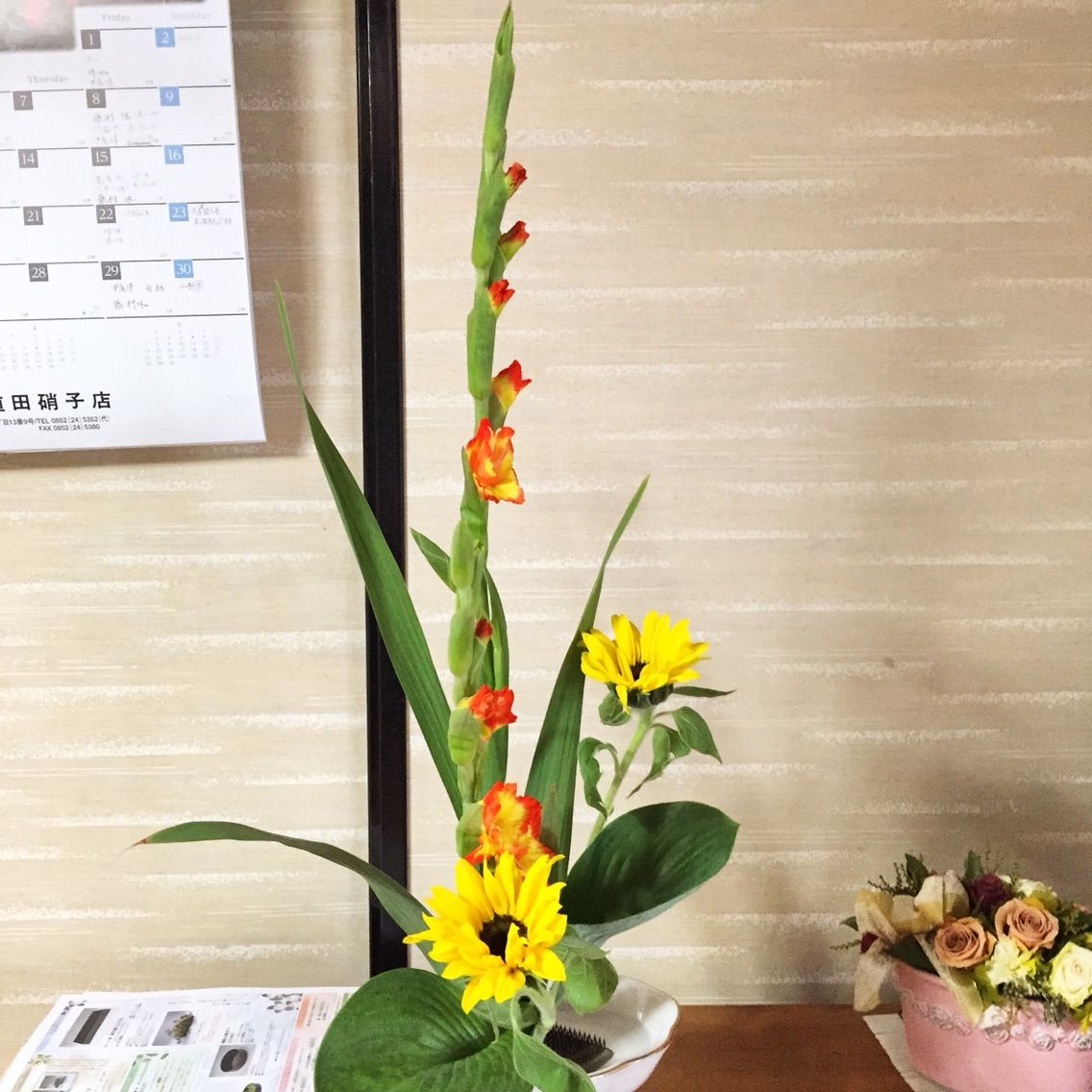 グラジオラス 向日葵 ぎぼうし たてるかたち 一日一花