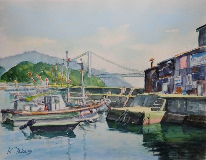 ボートと港の風景画 油彩 61zIRANGplL._AC_SY200_QL15_.jpg