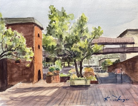 風景画 倉敷市庁舎通路 : takaの新風景画2