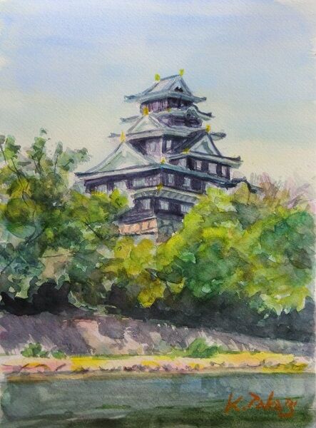 夏の岡山城 : takaの新風景画2