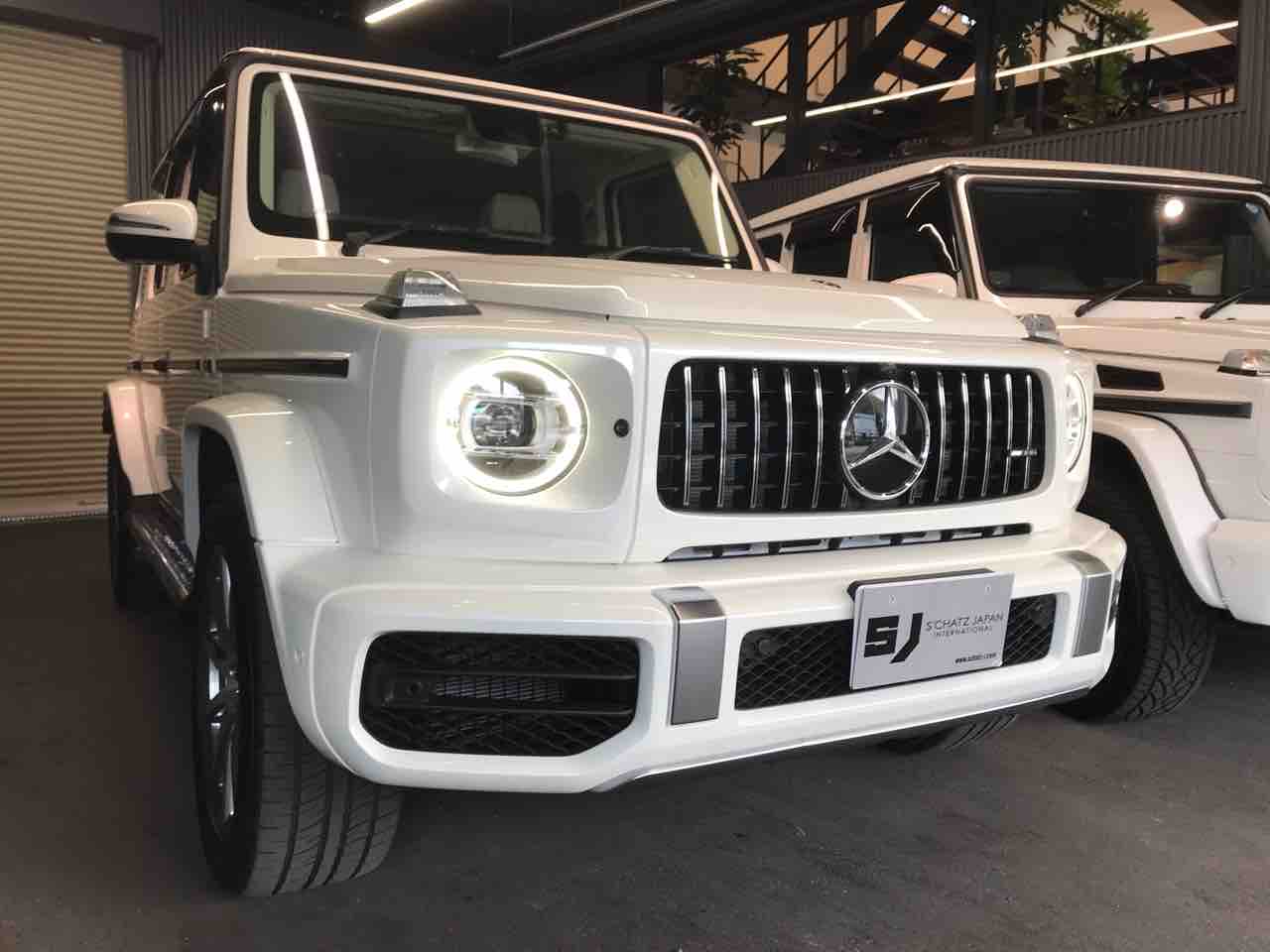 バーゲンで ベンツ 純正 Gクラス W463 最終 AMG フロントバンパー スポイラー付き 点灯しません 旧ゲレンデ 350d 純正品 ヘッドライトデイライト セット