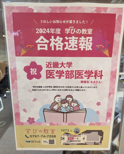 医学部合格チラシ