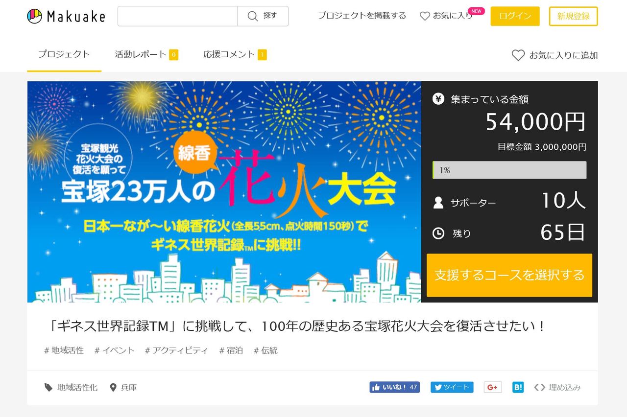 宝塚23万人の線香花火大会 クラウドファンディング始動 宝塚暮らしをもっと楽しもう 情報誌comipa 宝塚23万人の線香花火大会 クラウドファンディング始動 宝塚暮らしをもっと楽しもう 情報誌comipa