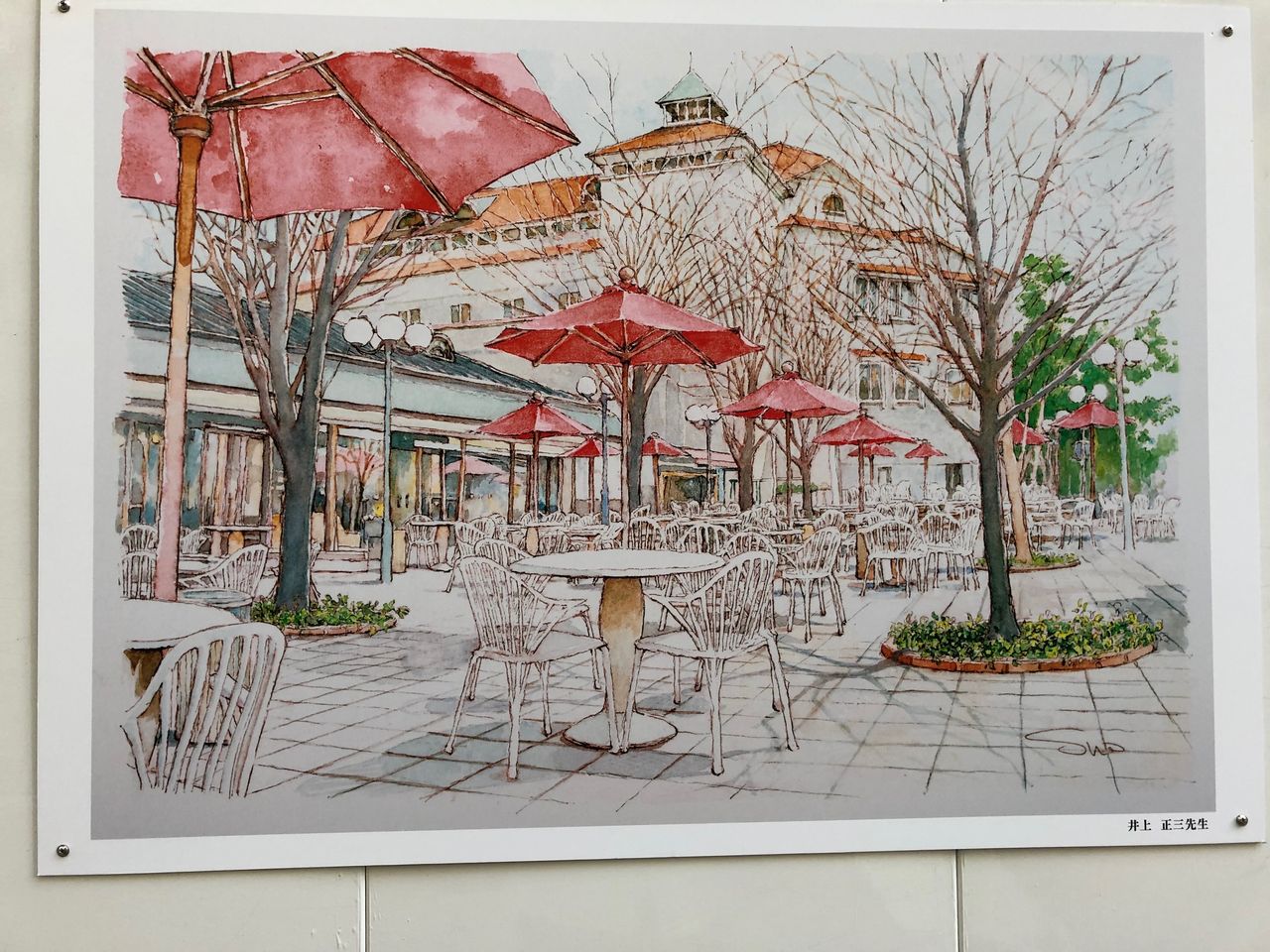 工事現場の壁に心安らぐ水彩画‥！】花のみちスケッチ展 : 宝塚コミパ通信