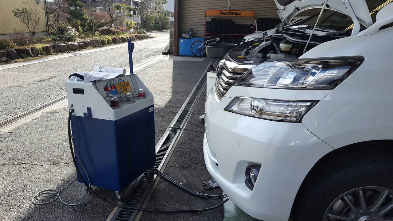 可児市のお客様のベルファイアのａｔｆ全量交換 トルコン太郎 タカセ自販 仕事の流儀