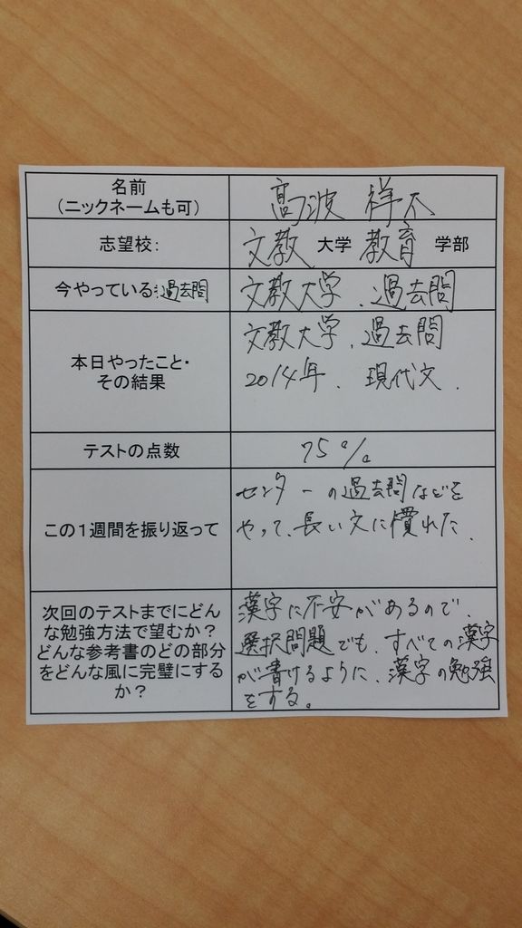 大学受験の予備校で最速の勉強 文教大学教育学部の過去問を解いたtくんの話 授業をしない さいたま市大宮区 大宮駅 浦和区 南浦和駅 で学習塾 予備校なら武田塾大宮校
