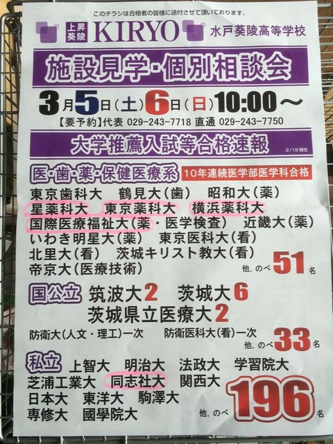 ２０１６葵陵合格