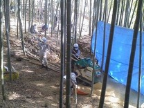 130216小机 古竹のチップ化