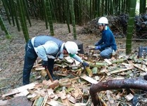 竹灯籠割り