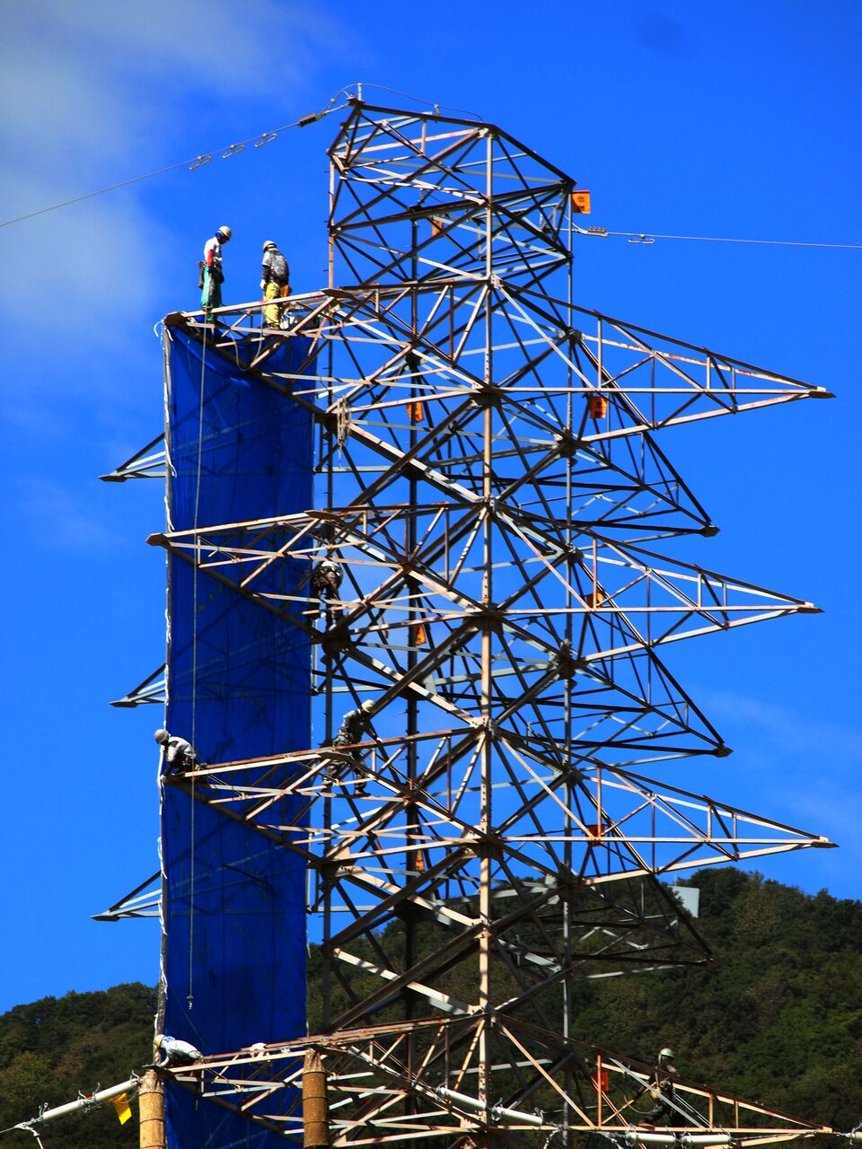 頼山陽送電鉄塔メンテナンス作業 安芸の小京都 竹原アルバム