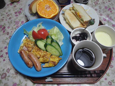 土曜日の朝食に焼きサンド 卵焼きを作りました 花と短歌と竹原と 土曜日の朝食に焼きサンド 卵焼きを作りました 花と短歌と竹原と