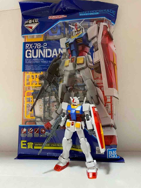 エントリーグレード　ガンダム　クリアイエロー　ソリッドクリア、クリアリバース 一番くじ E賞 ENTRY GRADE RX-78-2ガンダム ソリッドクリア