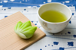 青もみじ&煎茶