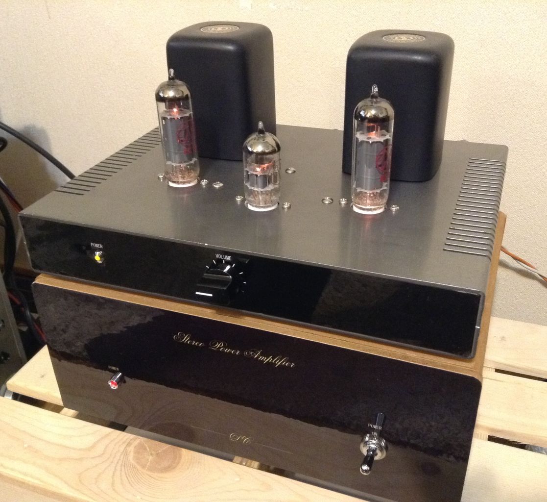 6BQ5プッシュブル・ステレオパワーアンプ 動作品 6BQ5(T)pp AMP