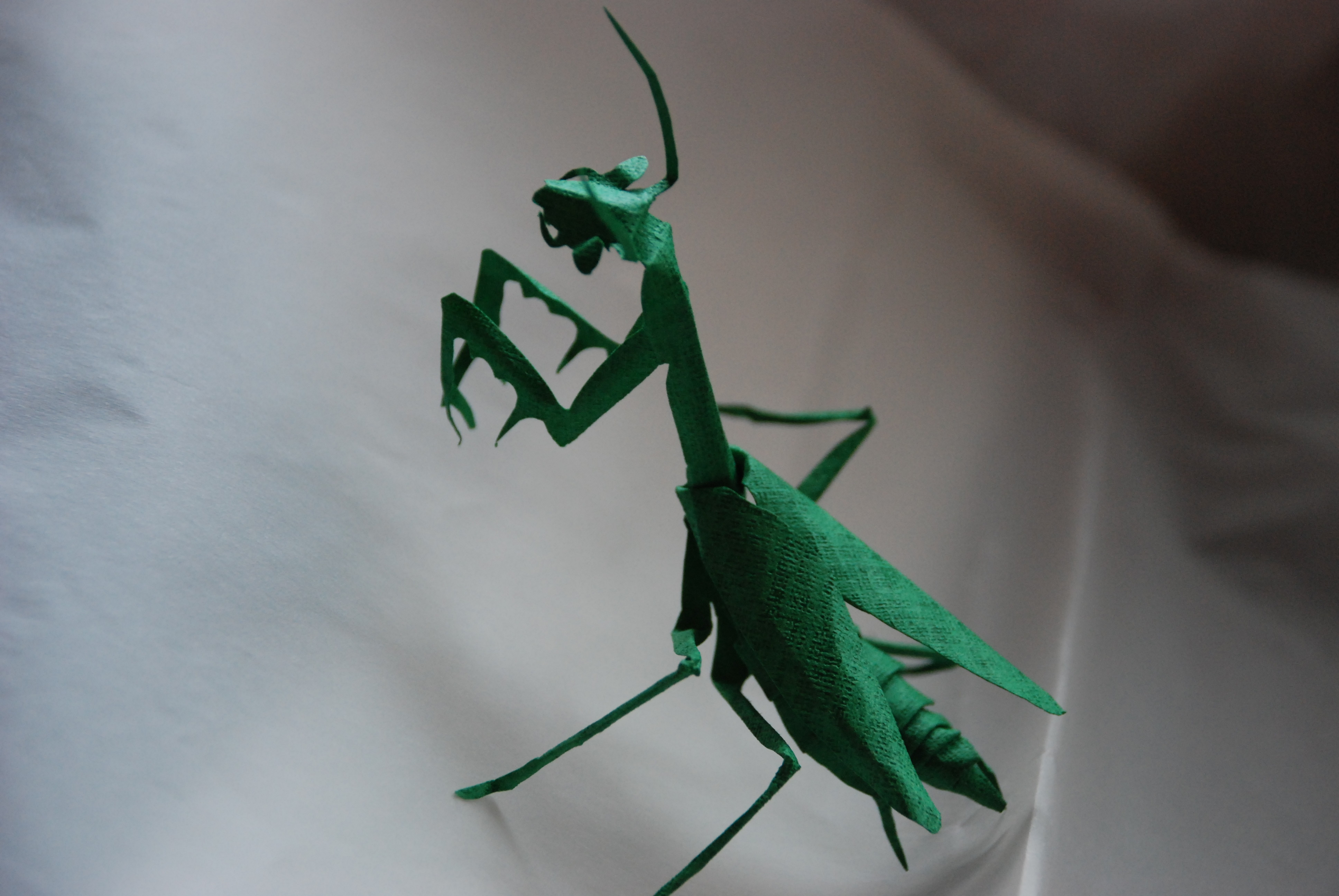 気分のカマキリ 昆虫立体きりおりがみ