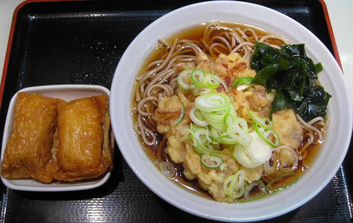 稲荷寿司・ゲソ天蕎麦
