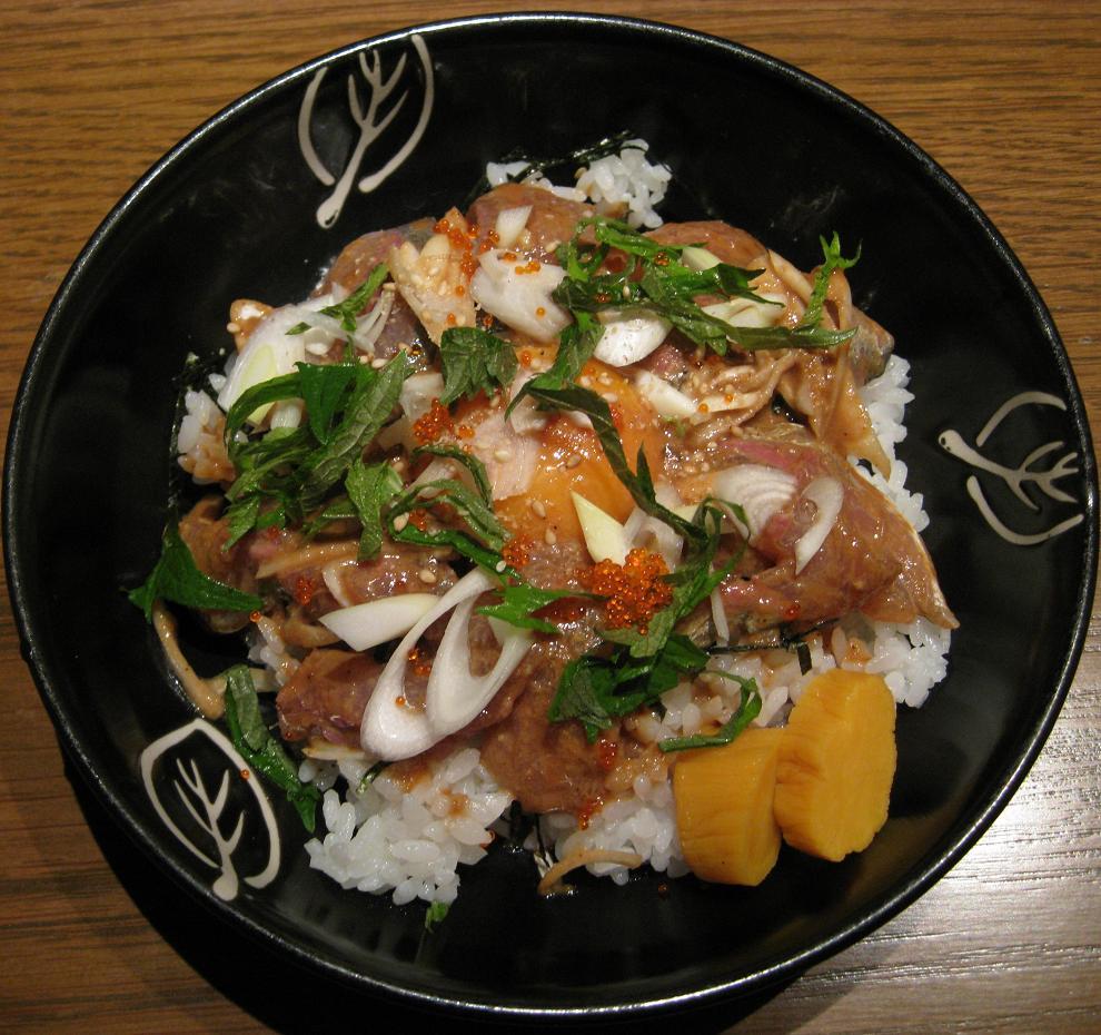 鯵胡麻醤油丼