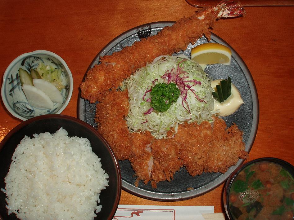 三色フライ定食