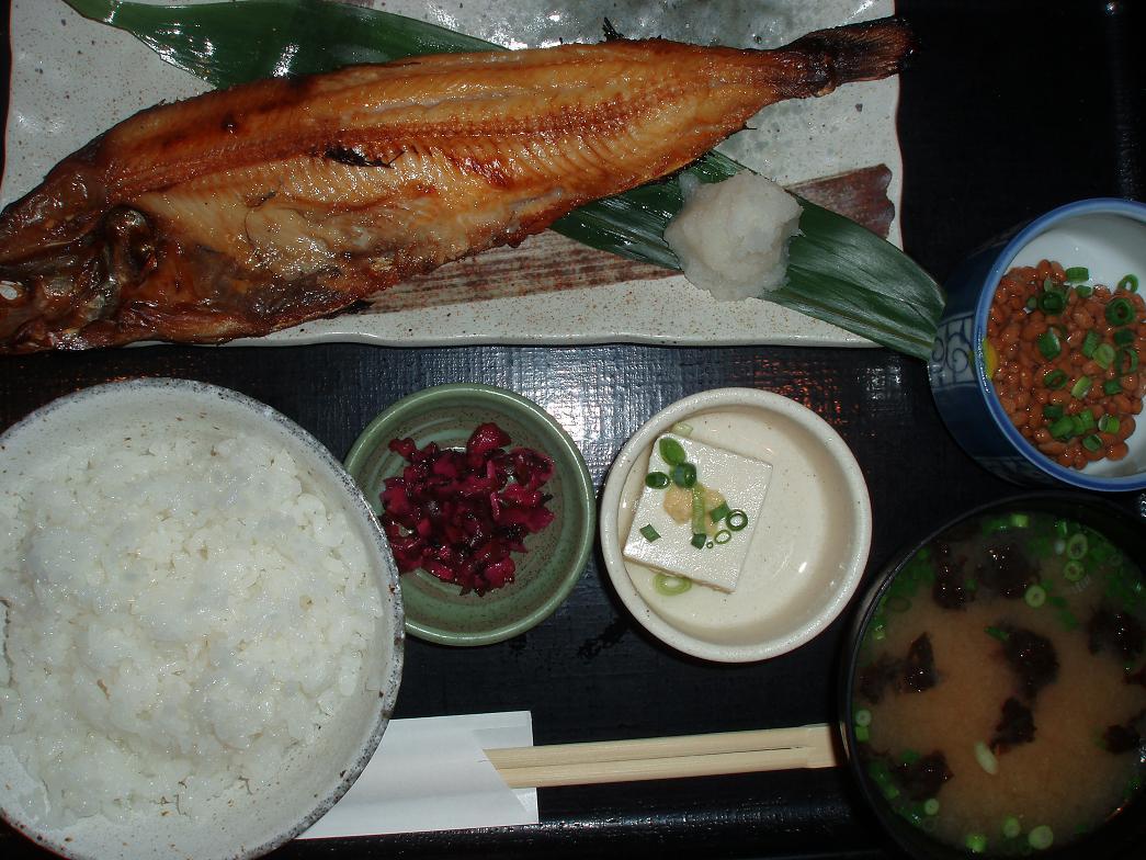 特大縞ホッケの開き定食