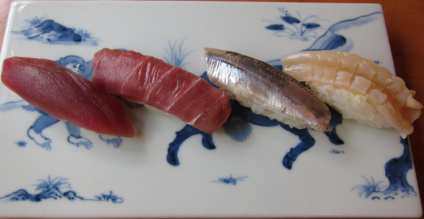 赤身・中トロ・鰯・ミル貝