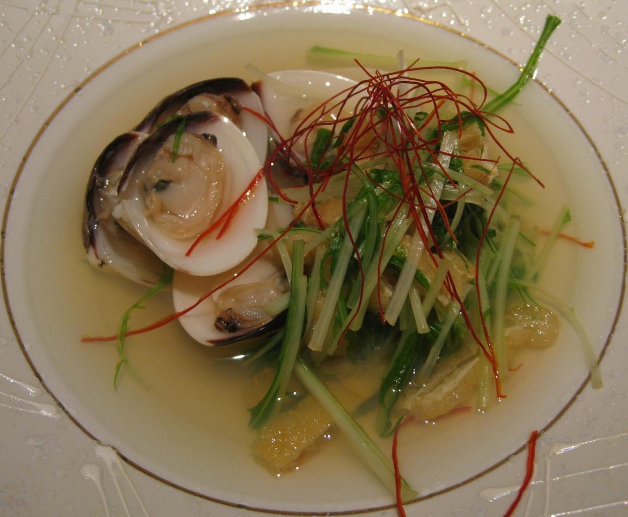蛤と水菜の酒蒸し