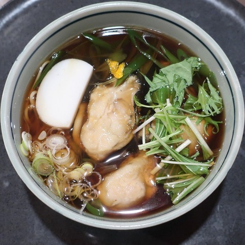 牡蠣南蛮蕎麦(まつ浅)1200