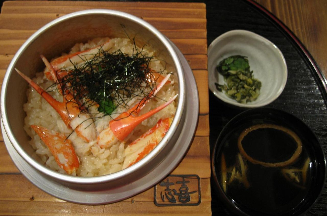 タラバ蟹釜飯