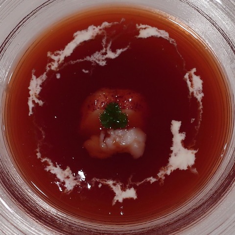 冷製オマール海老スープ(ローズルーム)