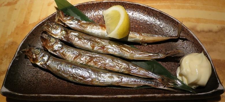 子持ち柳葉魚炙り焼き