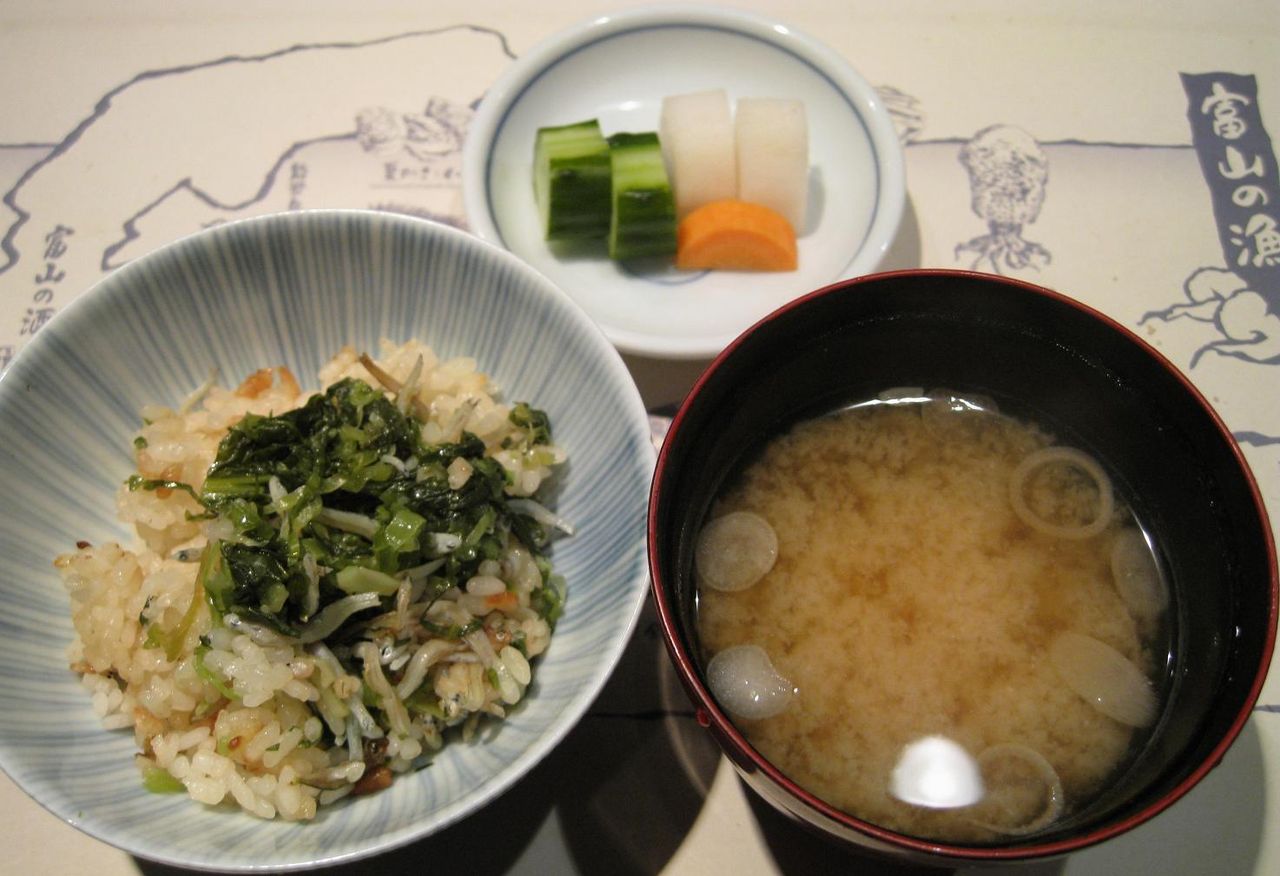 じゃこと高菜御飯