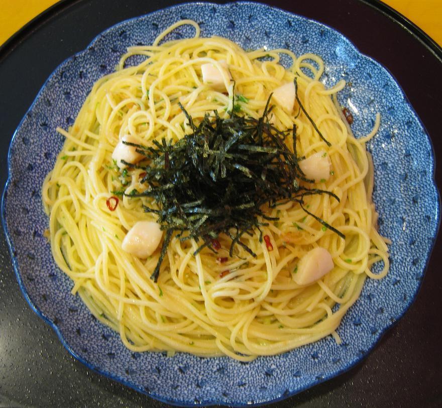 帆立づくしのペペロンチーノ(大盛)