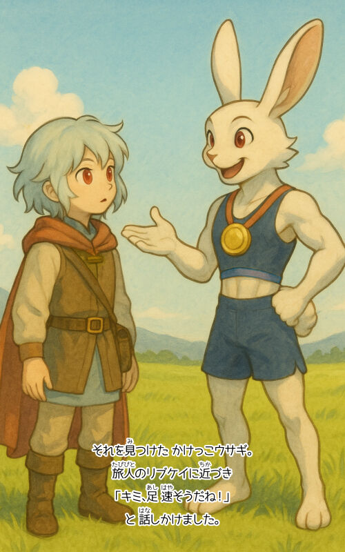 かっけこウサギと旅人のリブケイ page04