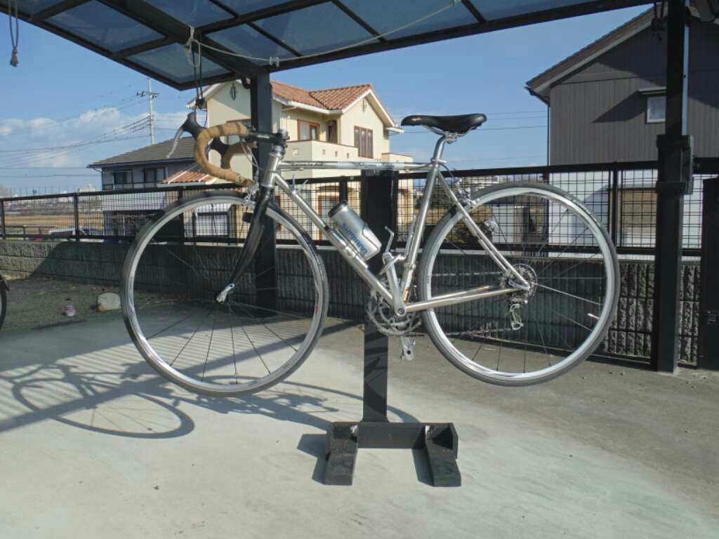 自転車 スタンド 塗装