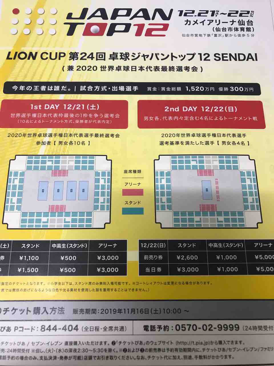 Japan Top12 12月に仙台にて開催 宮城県仙台市の卓球ラウンジノア Japan Top12 12月に仙台にて開催 宮城県仙台市の卓球ラウンジノア
