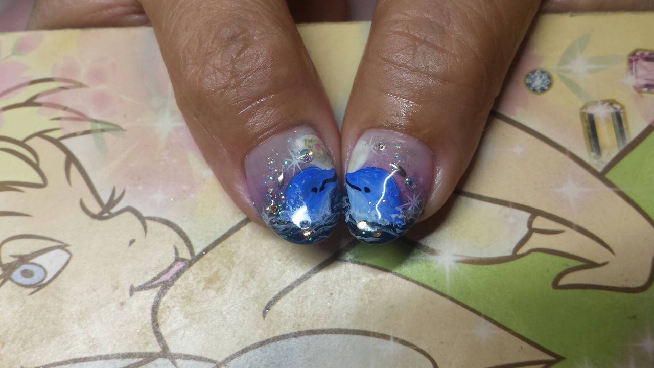 波と風の音を聴きながら ネイル